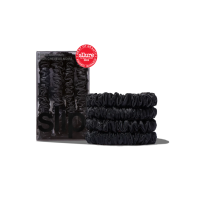 Резинки для волос Slip Back to Basics Black Skinny Scrunchies, 4 шт