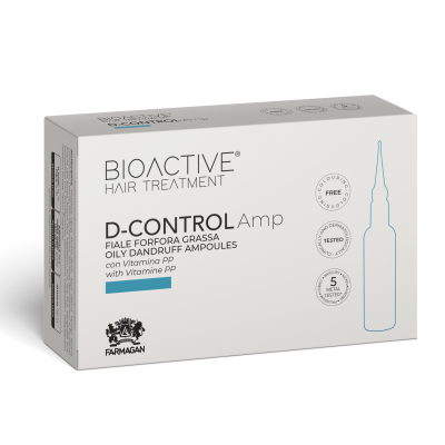 Лосьон против жирной перхоти и гипергидроза в ампулах FARMAGAN BIOACTIVE TREATMENT OILY DANDRUFF, 10×7,5мл